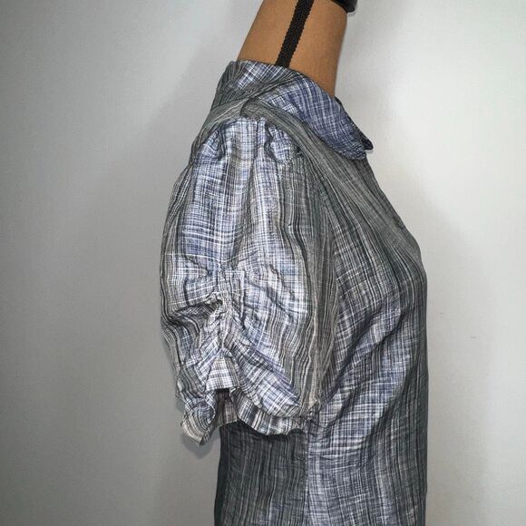 Marianne Kooimans Button Up Puff Sleeve 100% Silk Iridescent Blouse, Women’s 1 - Picture 7 of 14